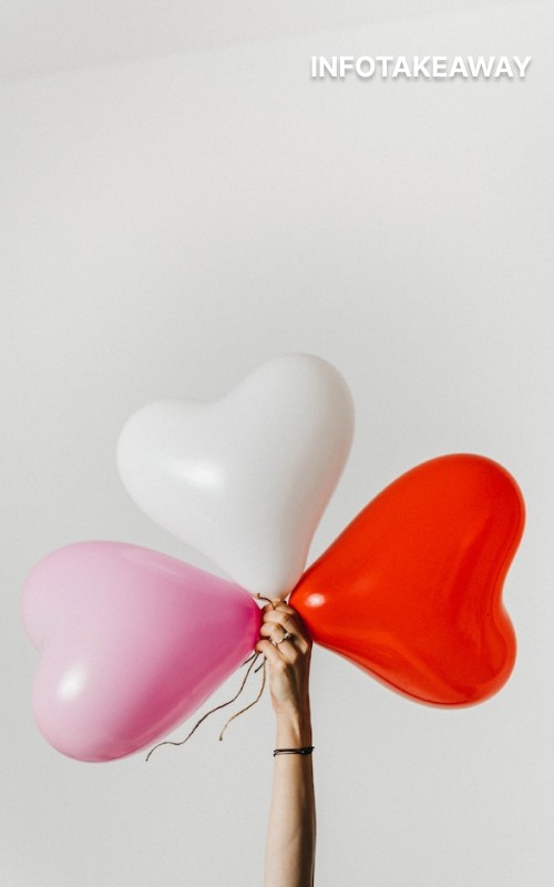 Three heart shaped balloons